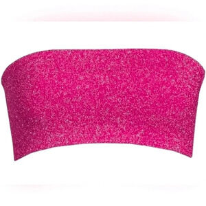 *Final Price* Good American Glitter top Hawaiian Pink Swimsuit Size 1 Small NWT